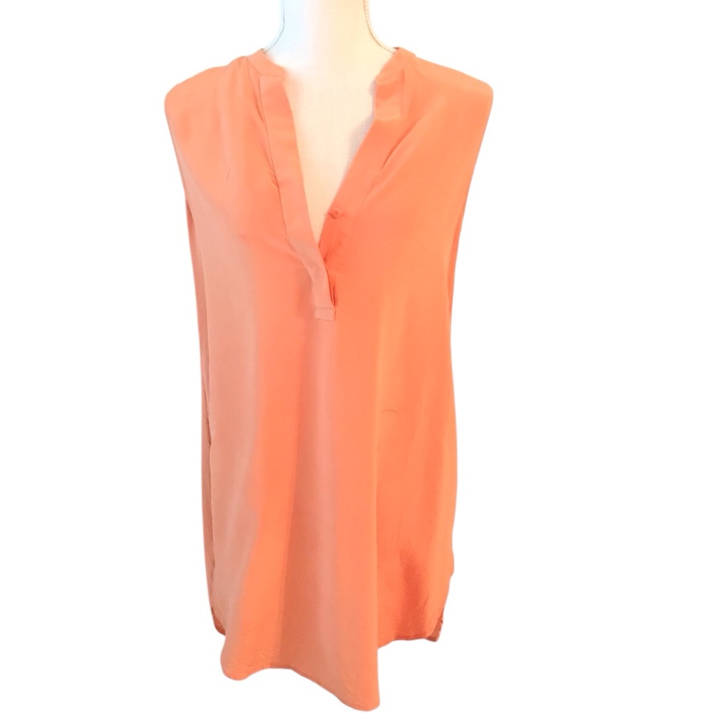 Sleeveless 100% silk tunic Blouse